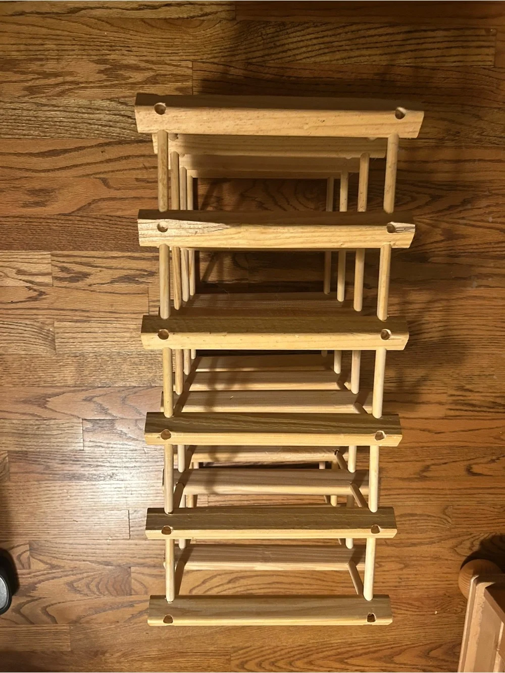 Brown Wooden Shelf - Great for Organizing Shoes in Small Spaces